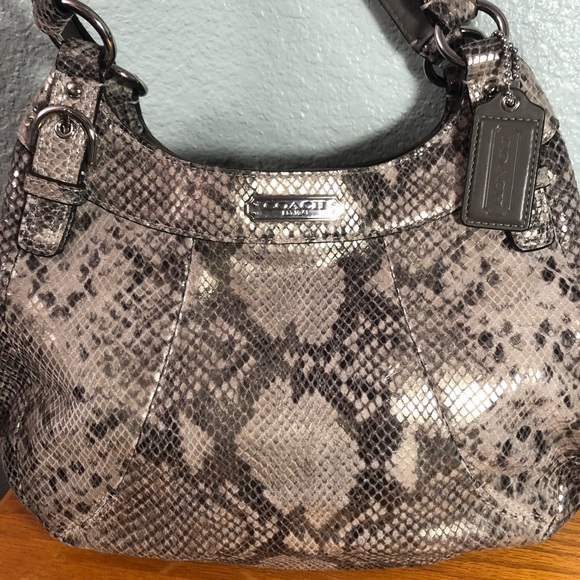 Coach Handbags - Gorgeous coach snakeskin embossed hobo